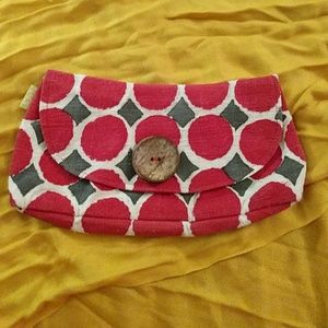 Patterned cloth clutch