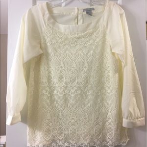 H&M Cream Lace Blouse