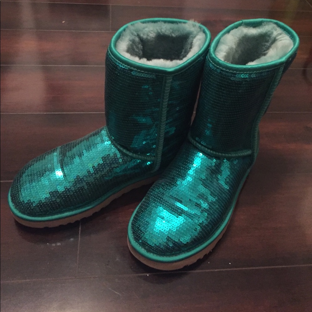 Turquoise Sequined Uggs