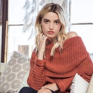 Umgee Off the Shoulder Sweater Dress