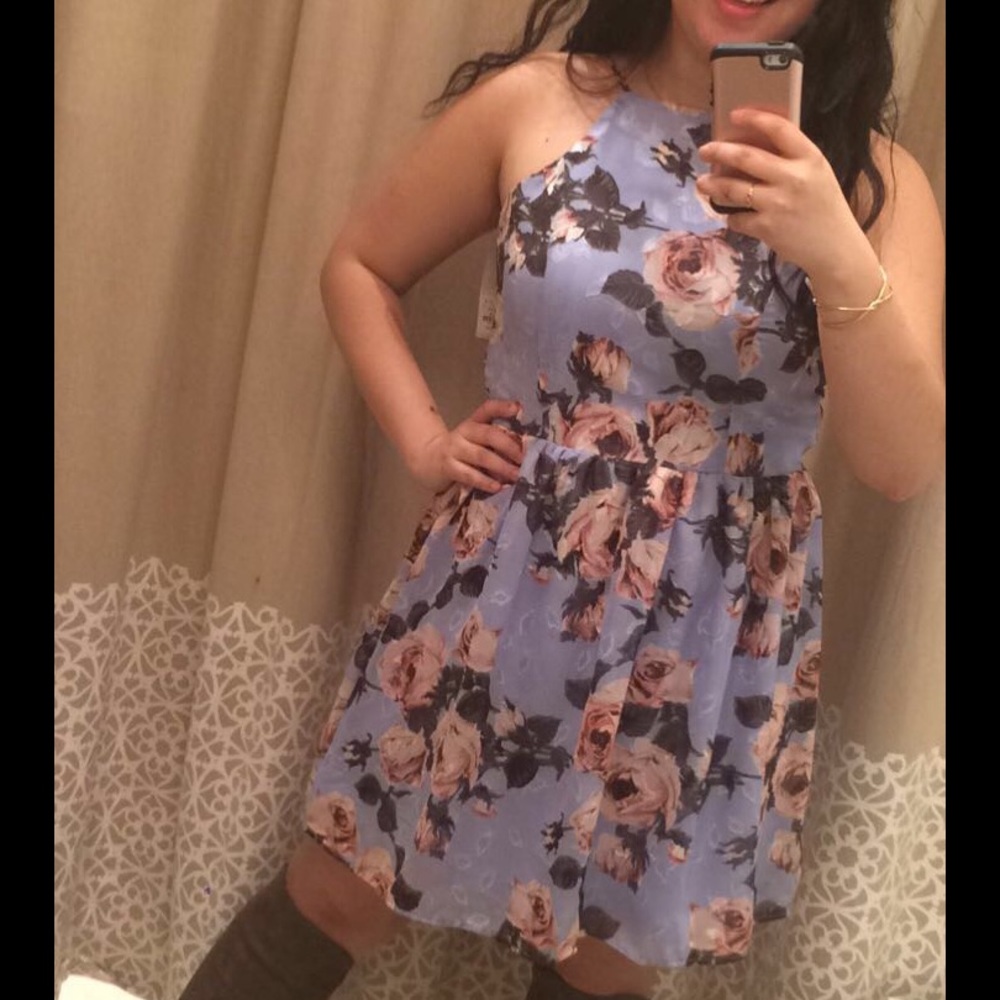 Oxford blue floral dress