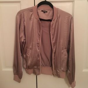 Silk bomber jacket