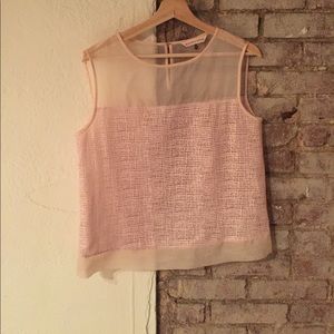 Rebecca Taylor Sheer Pink Top