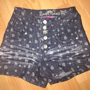 High Rise Floral Shorts