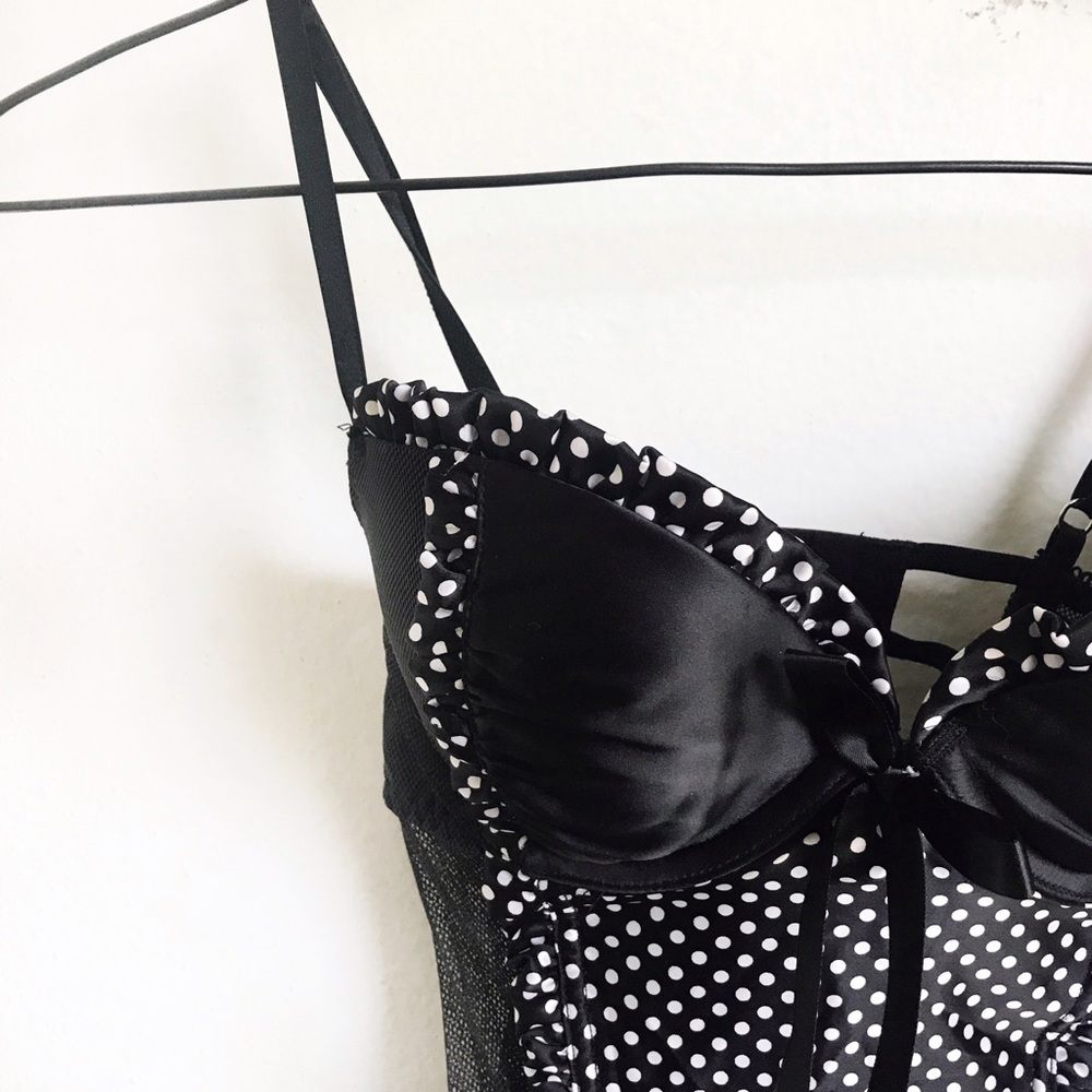 Victoria's Secret Polka Dot Mesh Teddy