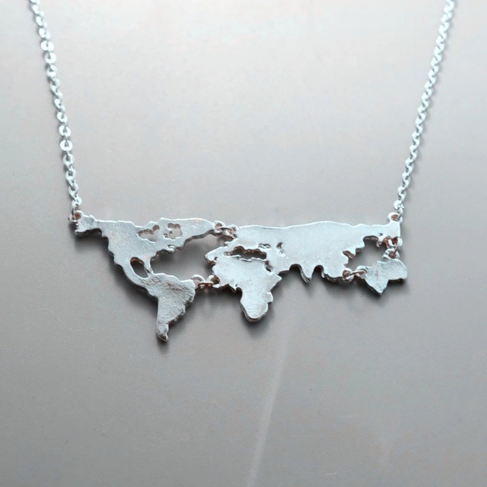 New World Map Necklaces