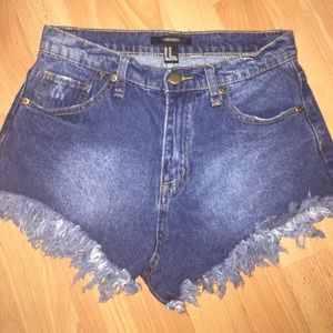 High Rise Denim Shorts