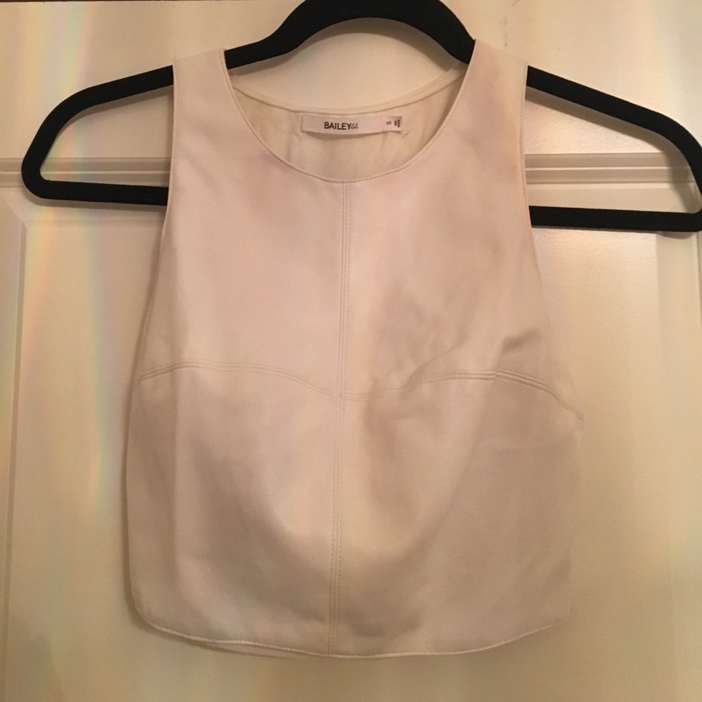 Bailey 44 leather crop top.