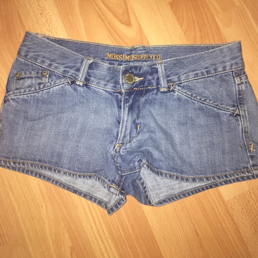 Light Denim Low Rise Shorts