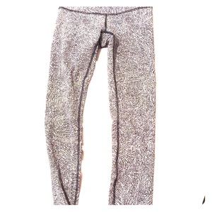Lululemon wunder under white black tights size 4