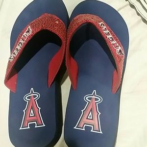 Size 8 angels  baseball flip flops
