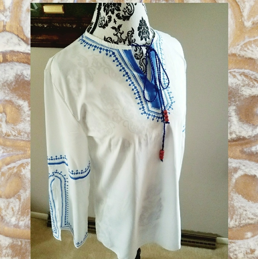 🎉HP🎉WANDERLUST BOHO TOP - Picture 2 of 5