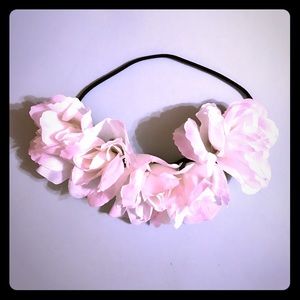 Boho Flower Headband, Pink Festival Headband