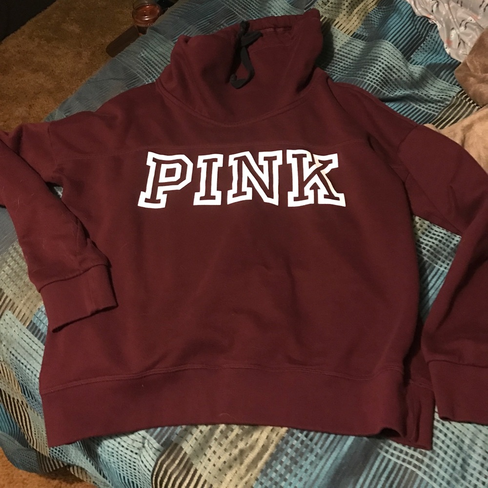 Pink cowl neck
