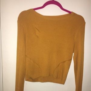 Mustard yellow crop top