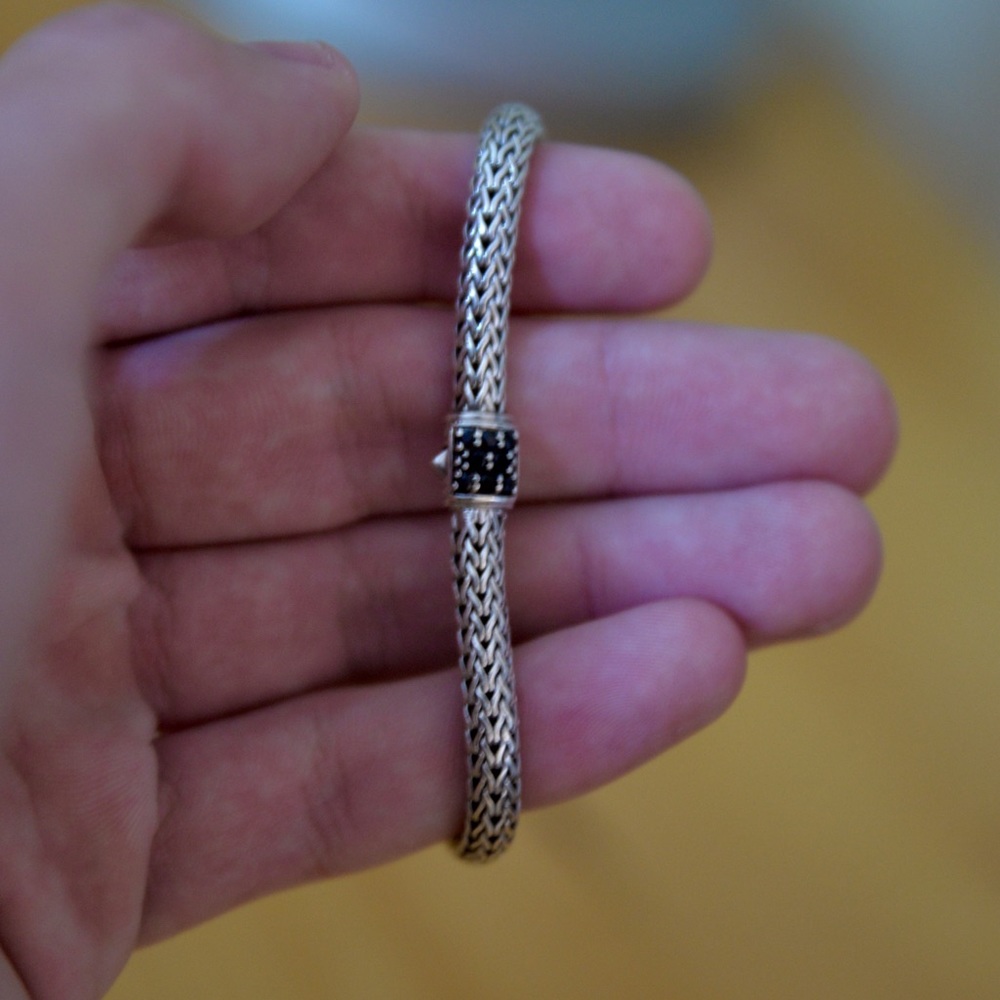John Hardy Classic Chain Bracelet w/Black Sapphire