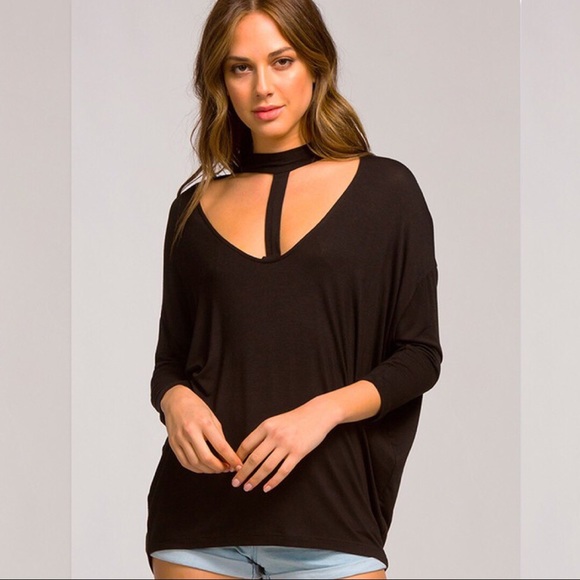 MischkaPu Tops - ✨LAST ONE!  Cutout detail with Choker Top (L)