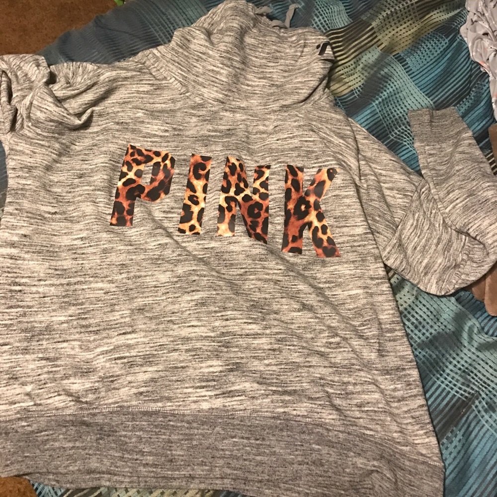Pink cowl neck