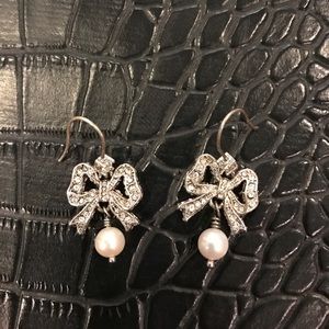 Juicy Couture pearl and "diamond" earrings