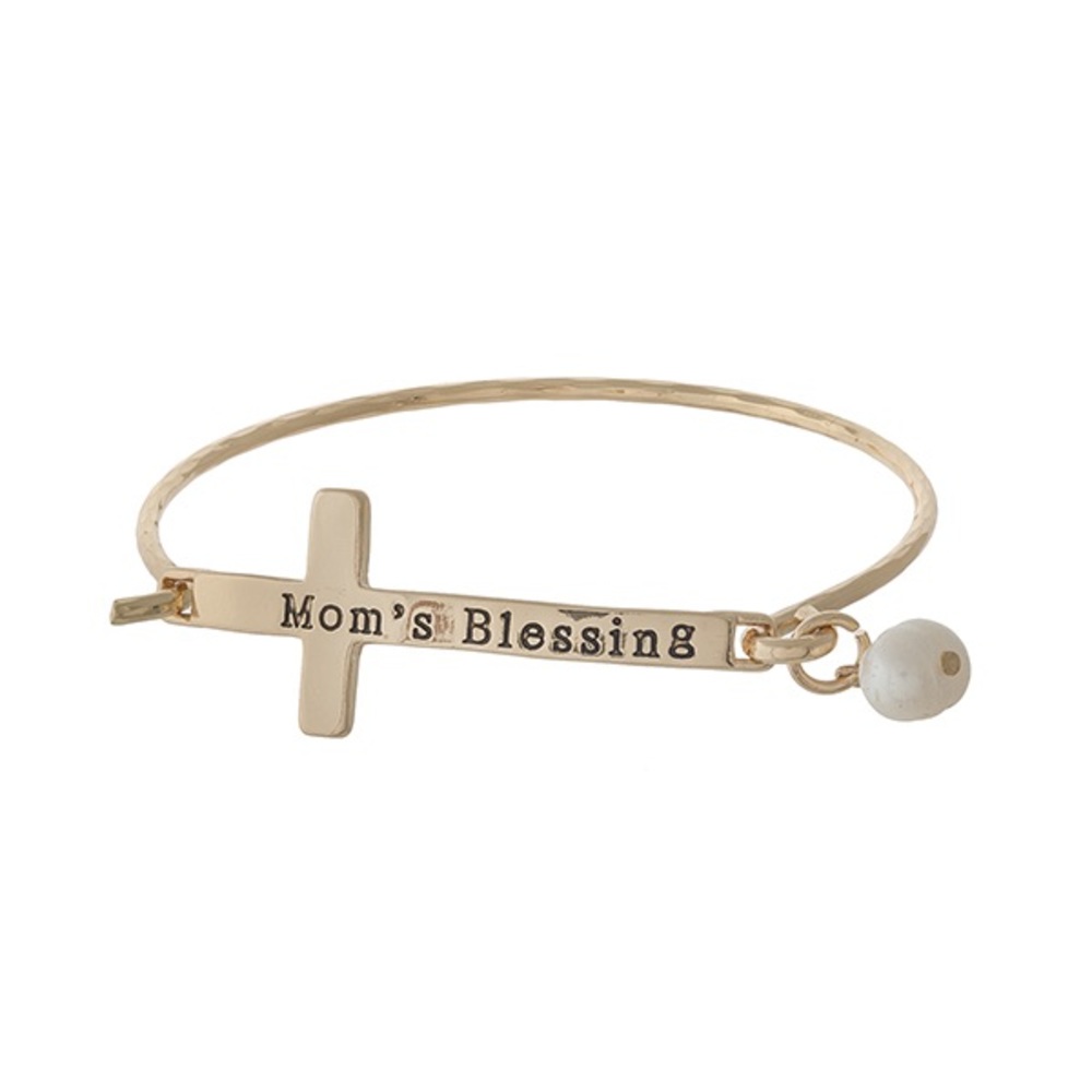 Inspirational MOM Gold Tone Bracelet