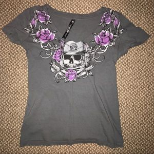 Dark grey Metal Mulisha tee