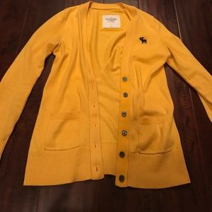 A&F yellow cardigan