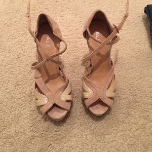 Also tan suede and patent leather heels