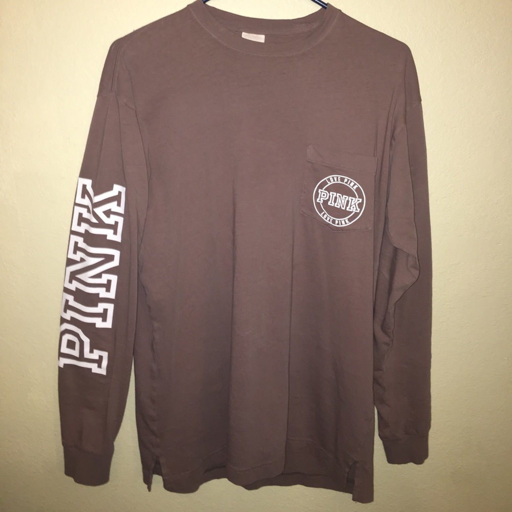 Victoria's Secret Boyfriend crew khaki brown