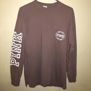 Victoria's Secret Boyfriend crew khaki brown