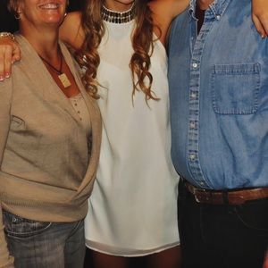 Size medium white Bebe dress