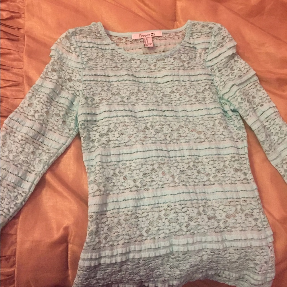 Forever 21 lace see through top
