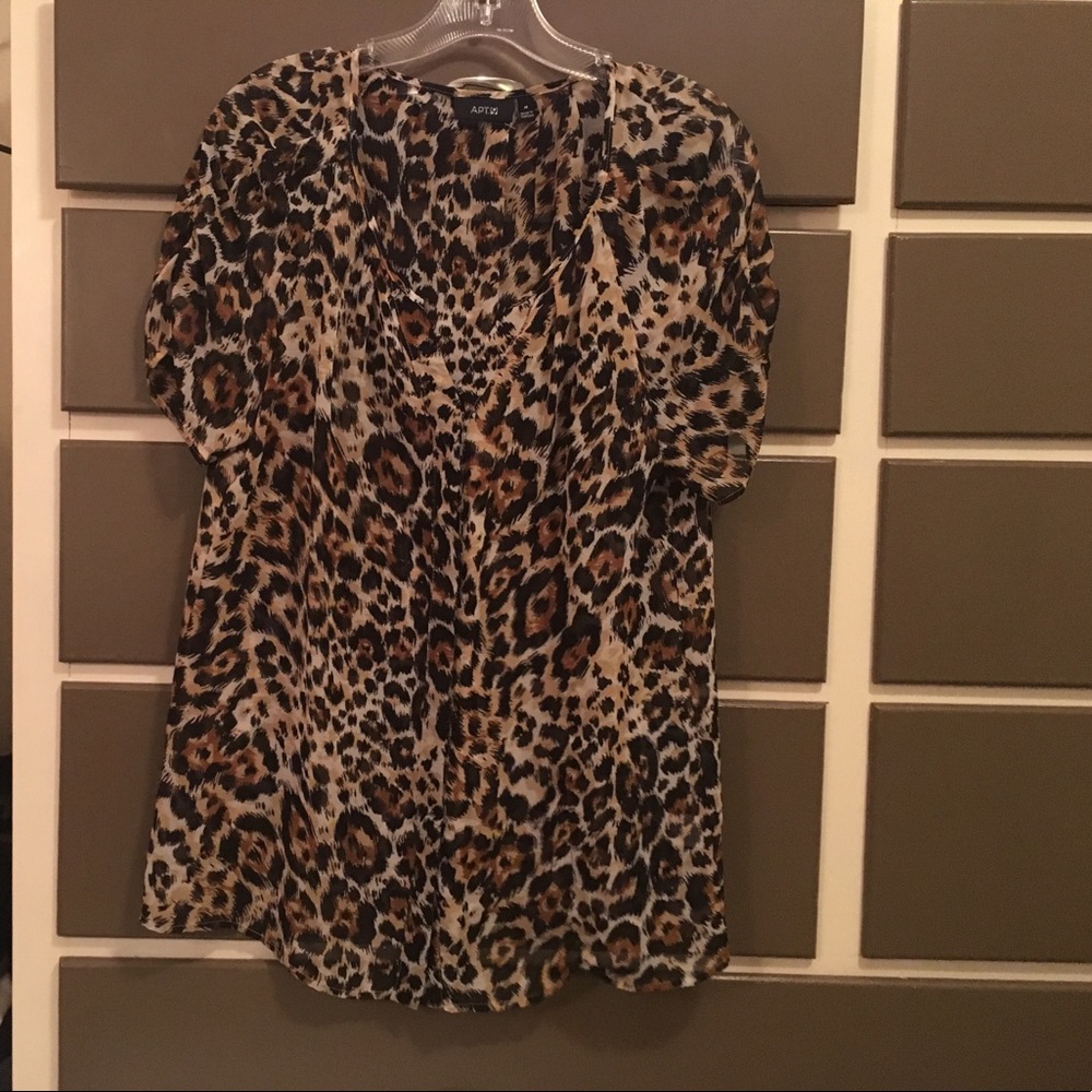 Apt 9 Cheetah Print Blouse