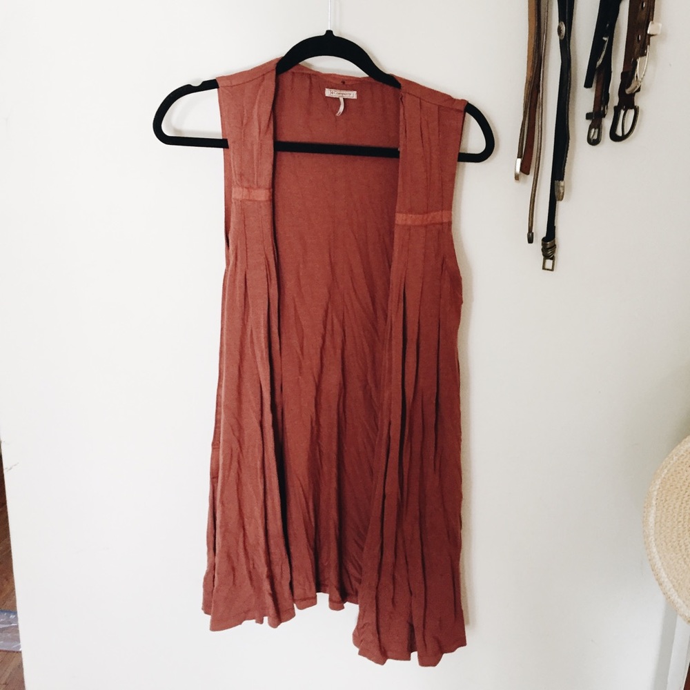 Rust Colored Flowy Tunic Vest