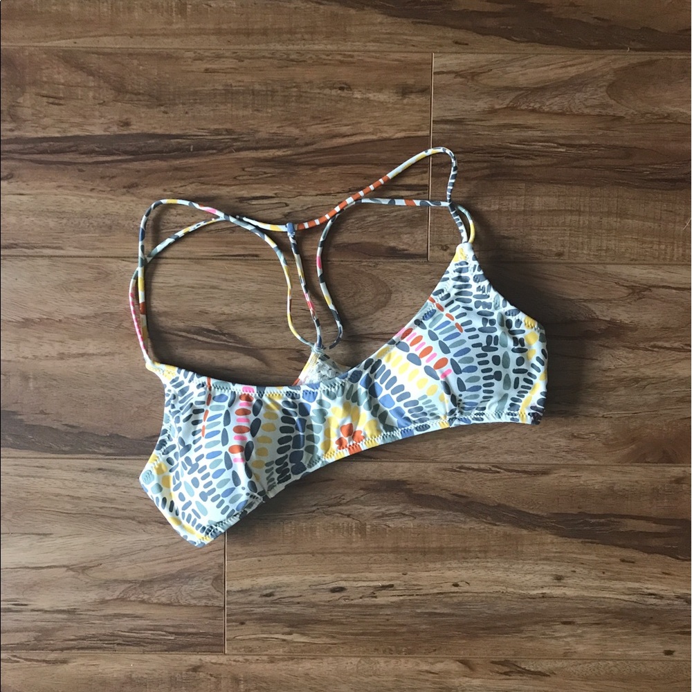 Bikini top w/ pattern & knit backing/Ripcurl Surf
