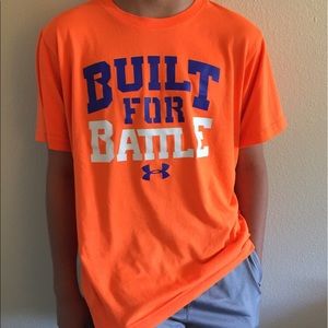 Orange under armor shirt
