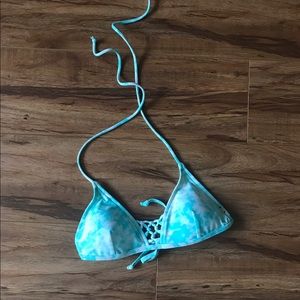 Sea foam/ teal haltered bikini top/Ripcurl surf