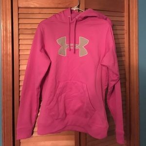 Pink under armour hoodie