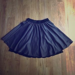 Purple polka dot skirt