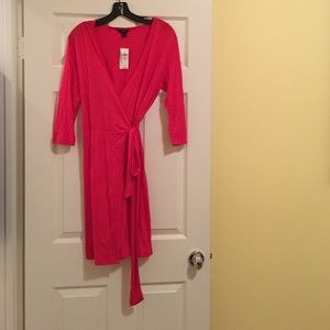 Banana republic bright pint wrap dress