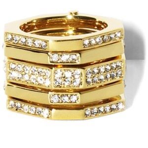 Vince Camuto gold paved statement rings