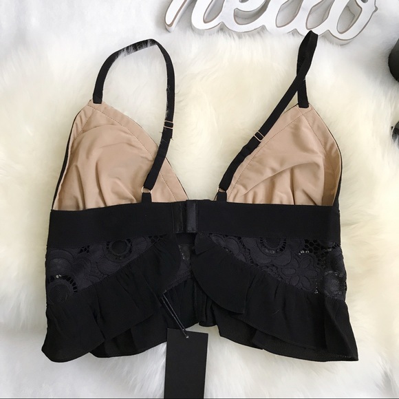 FOR LOVE & LEMONS Sonya Lace Crop top Black NWT - Picture 5 of 7