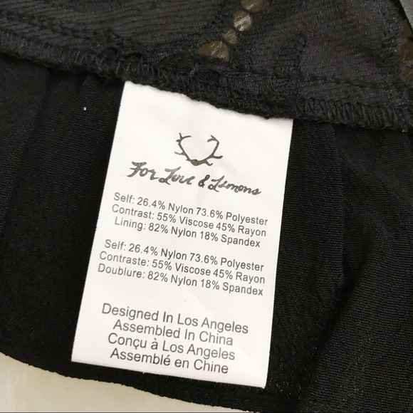 FOR LOVE & LEMONS Sonya Lace Crop top Black NWT - Picture 7 of 7