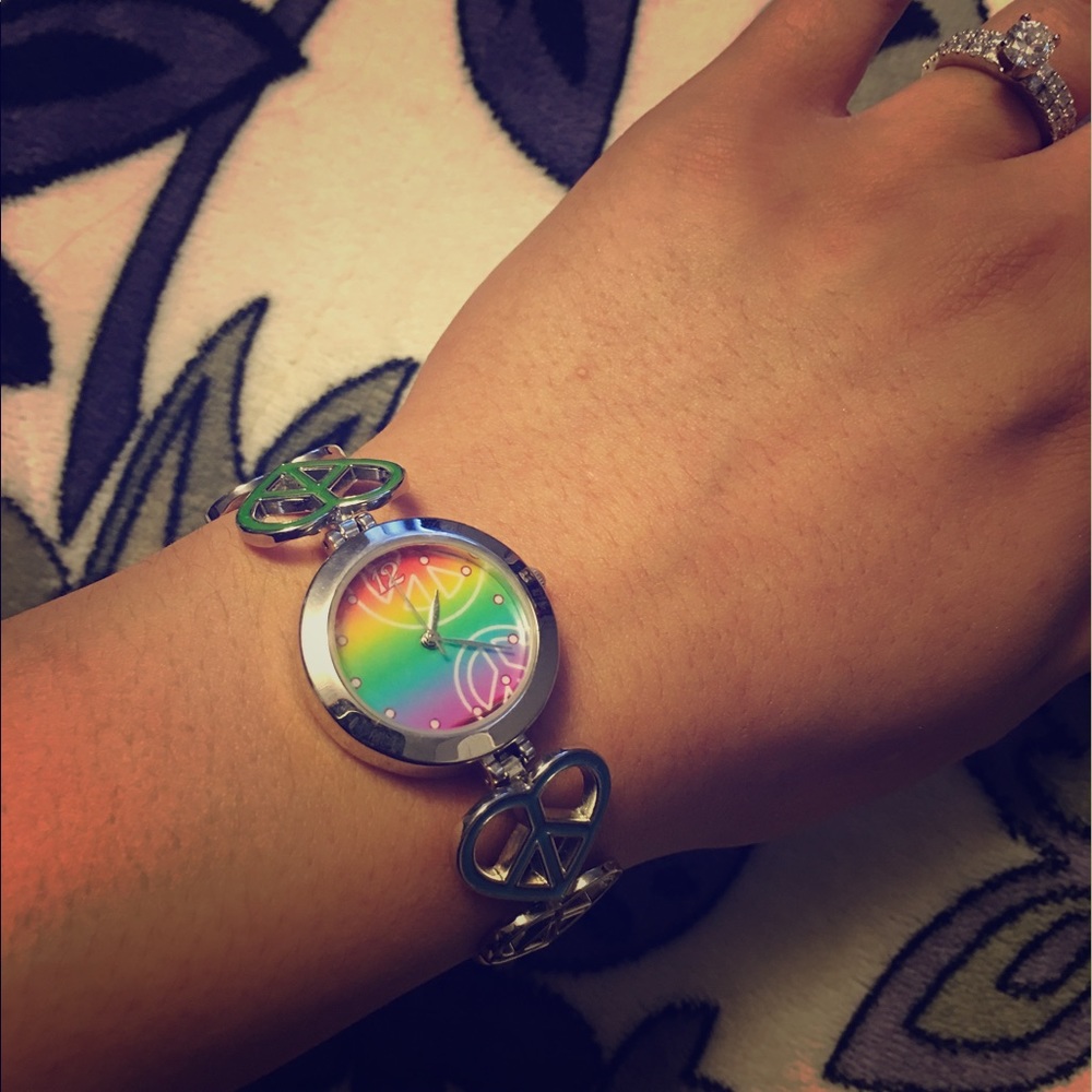 Peace sign watch