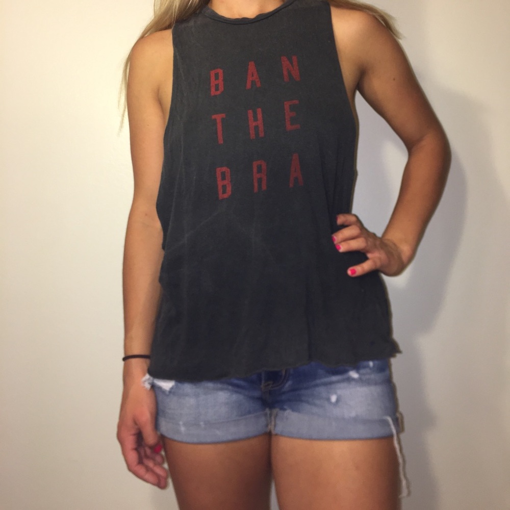 Ban the bra muscle t-shirt