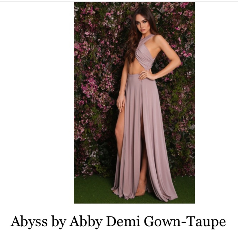 Abyss by Abby Taupe Demi Gown
