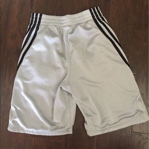 Black and white– Silver Adidas shorts