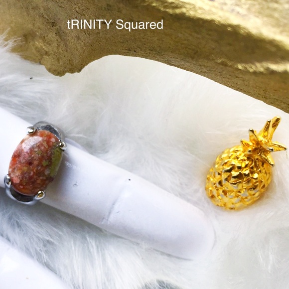 . {POLYCHROME JASPER} Faceted silver cocktail ring - Picture 8 of 8