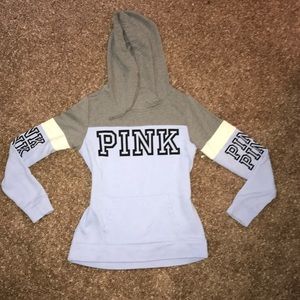 🌺PINK Victoria's Secret Baby blue hoodie sweats