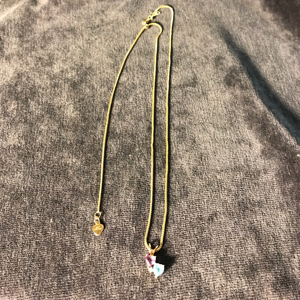 10k gold adjustable necklace w/ pendant