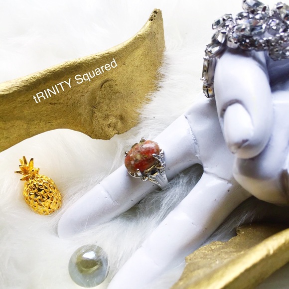 . {UNAKITE} Silver claw cocktail ring 7 - Picture 2 of 8